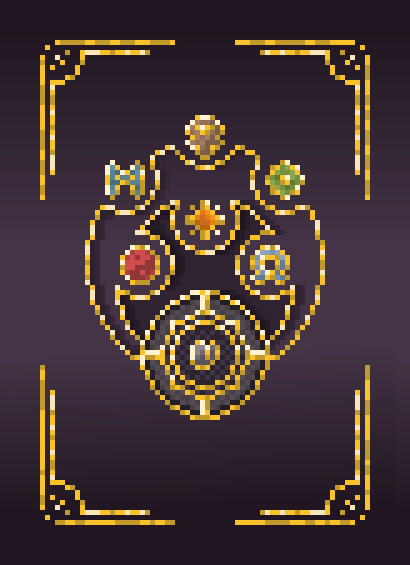 Vindictive card back design - purple mystical pattern