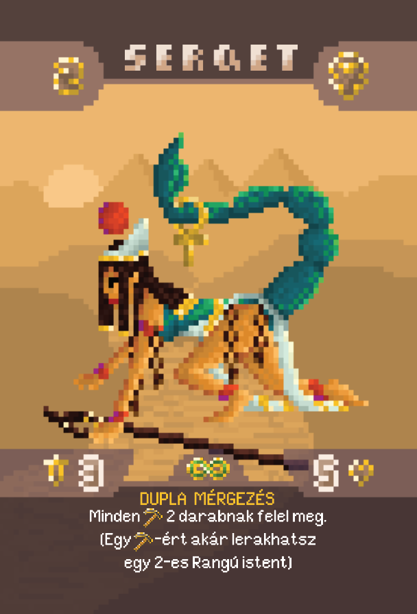 Serqet Egyptian scorpion goddess card - Vindictive mythology game